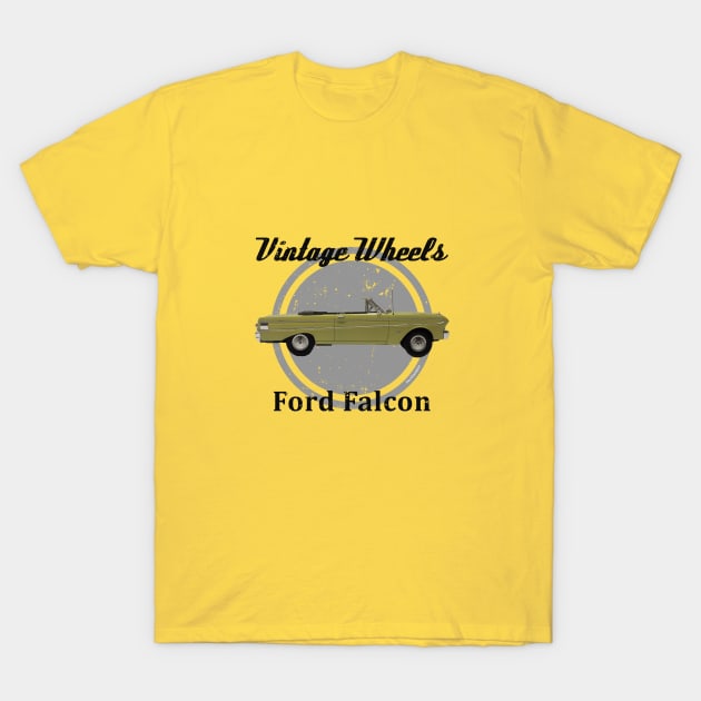 Vintage Wheels - Ford Falcon T-Shirt by DaJellah